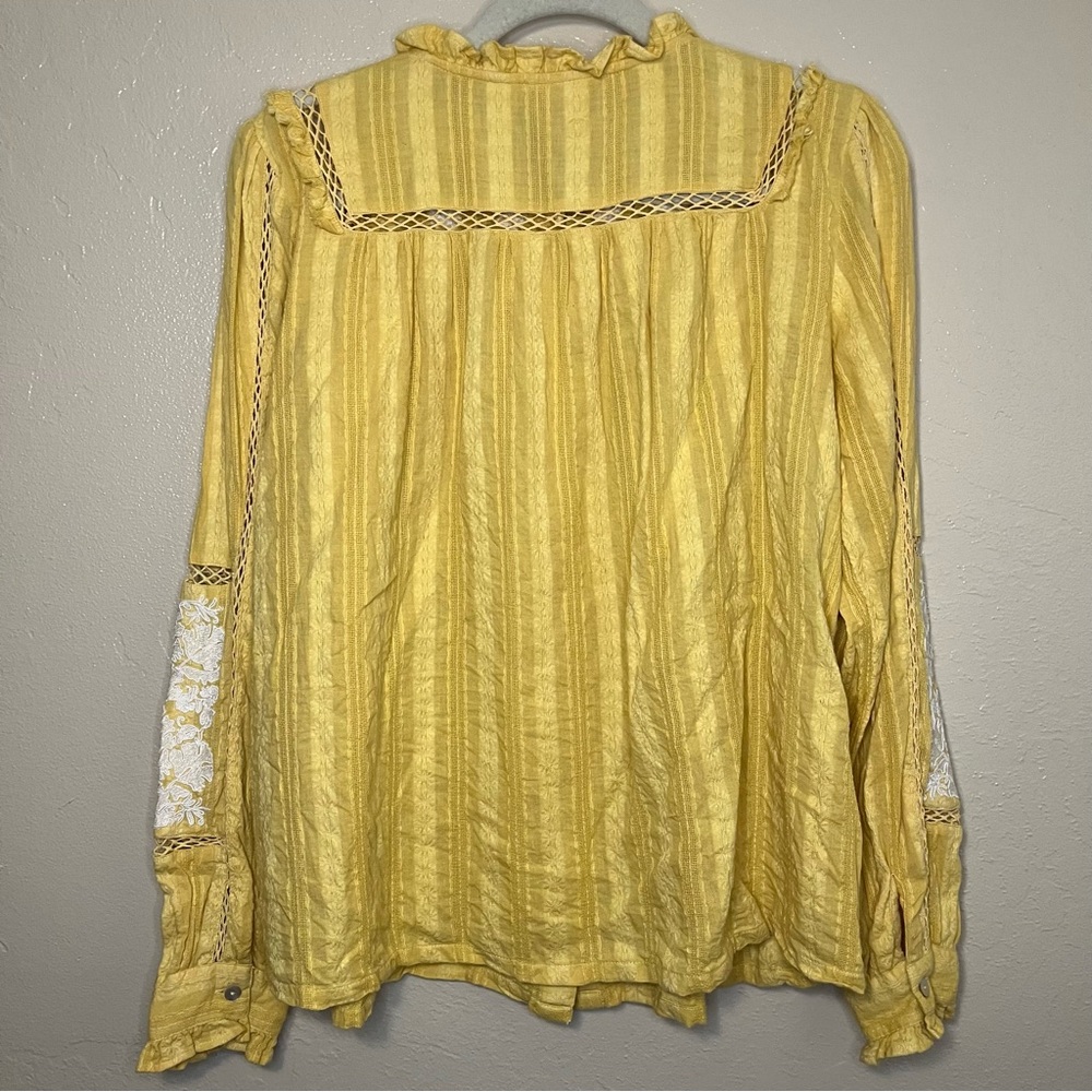 LOGO Lavish by Lori Goldstein Womens Medium Textured Woven Embroidered Boho - Picture 5 of 5